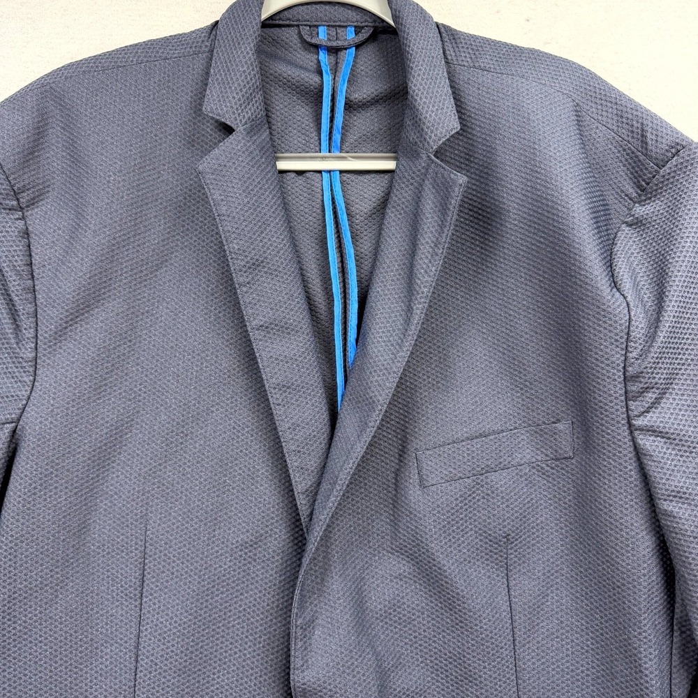 Twillory 2 Piece Suit Jacket Pants Mens 50R 38x30 Navy Textured Performance Flex - Picture 4 of 16